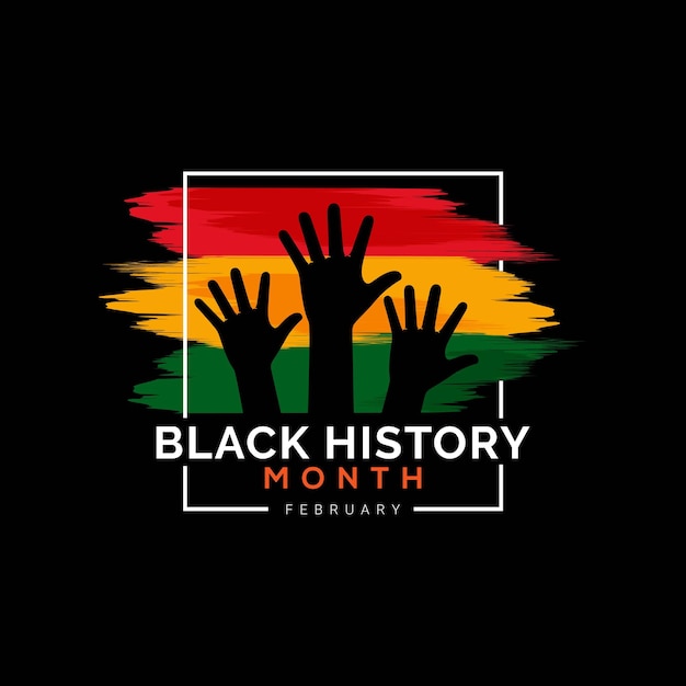 Mes de la historia negra Celebración de la historia afroamericana ilustración vectorial