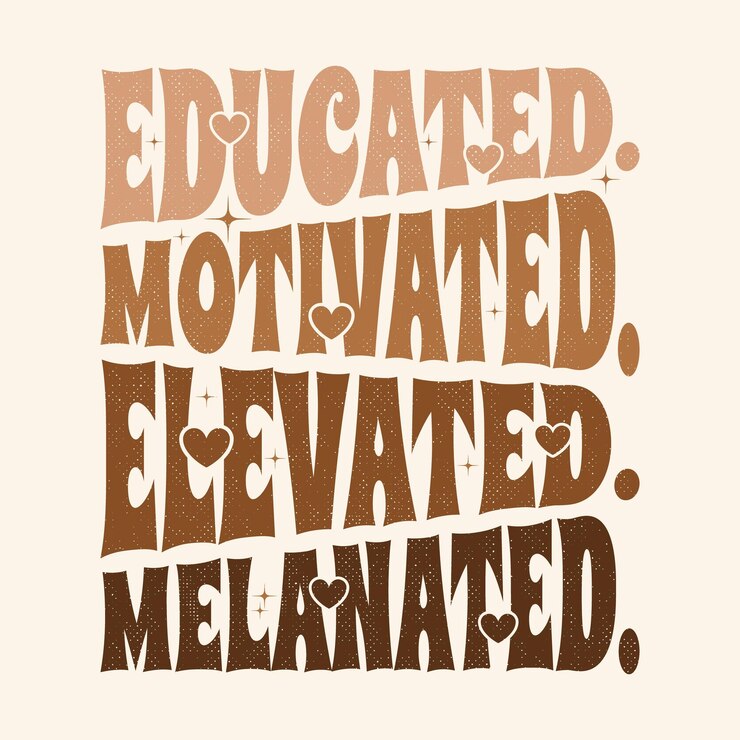 El Mes de la Historia Negra Cita Educada Motivada Elevada Melanizada Diseño de camisetas Orgullo de la mujer negra