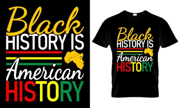 Mes de la historia negra diseño de cita positiva motivacional diseño de camiseta de tipografía afroamericana