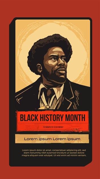 Vector el mes de la historia negra