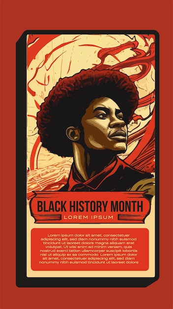 Vector el mes de la historia negra