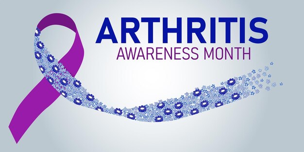 Vector mes nacional de concienciación sobre la artritis observado cada año en mayo