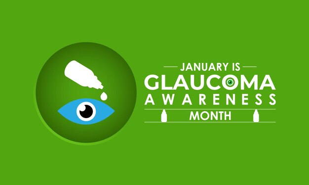 Mes nacional de concienciación sobre el glaucoma Ojo humano con concienciación verde cinta realista Ojo nutricional