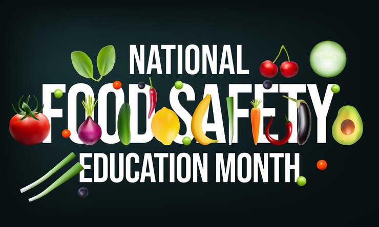 Vector mes nacional de educación sobre la seguridad alimentaria observado cada año durante septiembre ilustración vectorial
