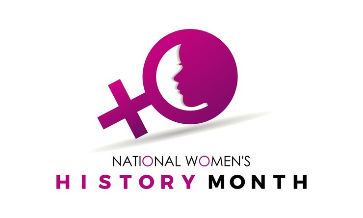 Vector el mes nacional de la historia de la mujer se celebra cada año en marzo el derecho de la mujer vector banner flyer poster y diseño de plantillas de medios sociales