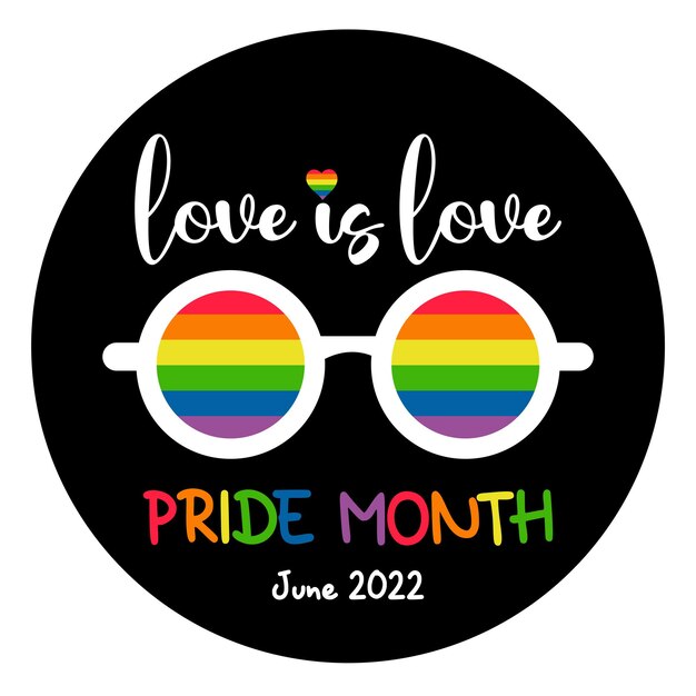 Mes del Orgullo LGBT amor es amor Mes del Orgullo LGBTQ Símbolos con orgullo LGBT Gafas con bandera Arcoíris