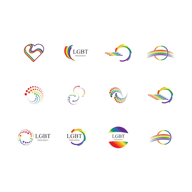 Vector mes del orgullo lgbt celebrado anualmente lgbt derechos humanos y tolerancia ilustración