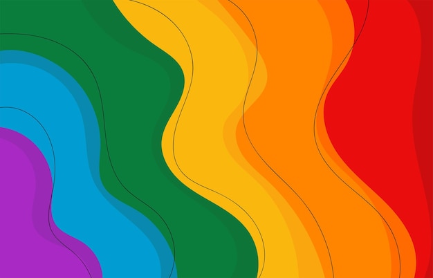 Mes del orgullo LGBT Diseño de carteles postales de fondo