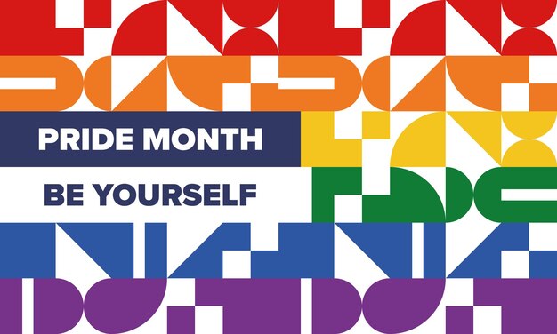 Mes del Orgullo LGBT en junio Bandera LGBTQ de lesbianas, gays, bisexuales y transgénero