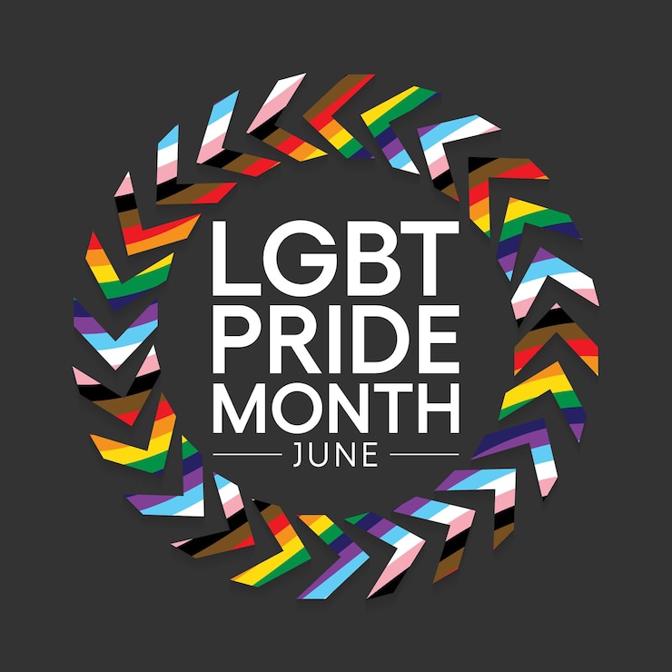 Vector el mes del orgullo lgbtq se celebra todos los años en junio ilustración vectorial