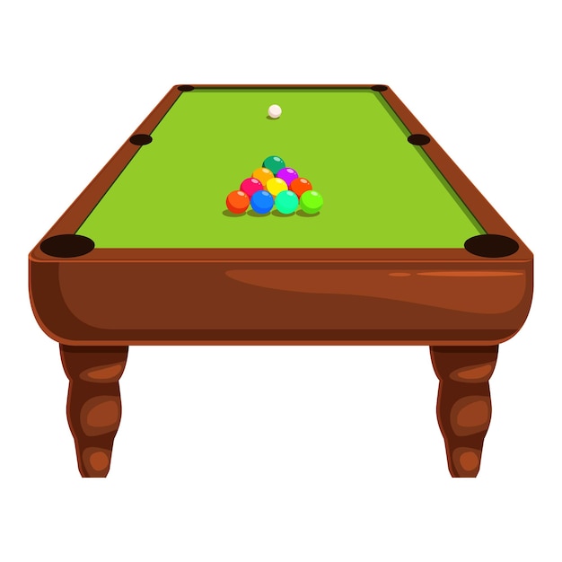 Mesa de billar clásica con bolas que se preparan para el juego