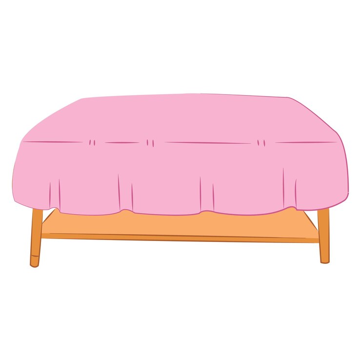 Vector mesa de comedor aislada sobre un fondo blanco