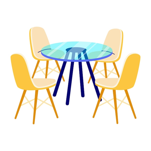 Mesa de comedor con cuatro sillas