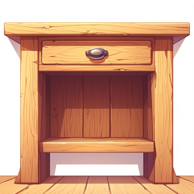 Mesa de consola de madera rústica con cajones