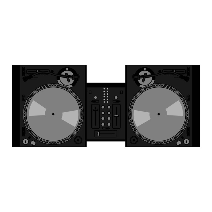 Vector mesa giratoria del dj