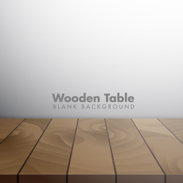 Mesa de madera en blanco