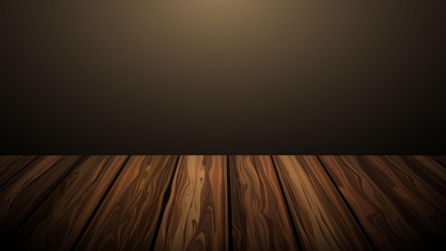 Vector mesa de madera con fondo degradado