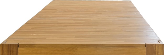 Vector mesa de madera sobre un fondo blanco