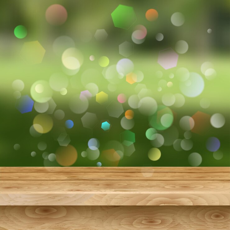 Vector mesa vacía de tablones de madera de color marrón claro