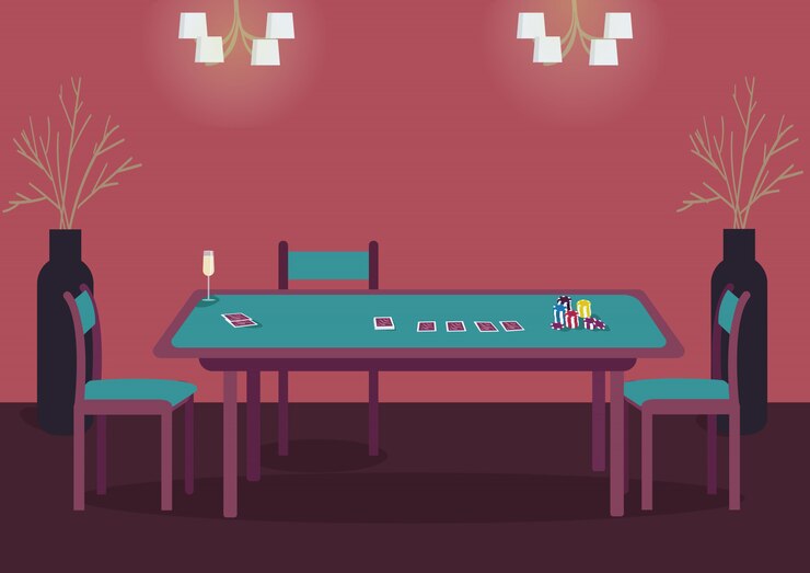 Vector mesa verde de póker