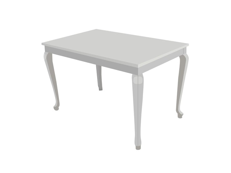 Vector mesas de café muebles de mesa para el hogar de la cocina blanca