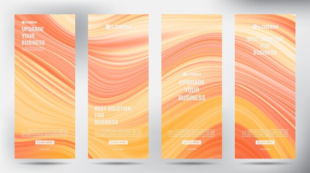 Mesh Color Flow roll up business brochure flyer banner design vertical template cover presentación fondo publicación moderna xbanner y flagbanner Conjunto de Roll up banner stand template design