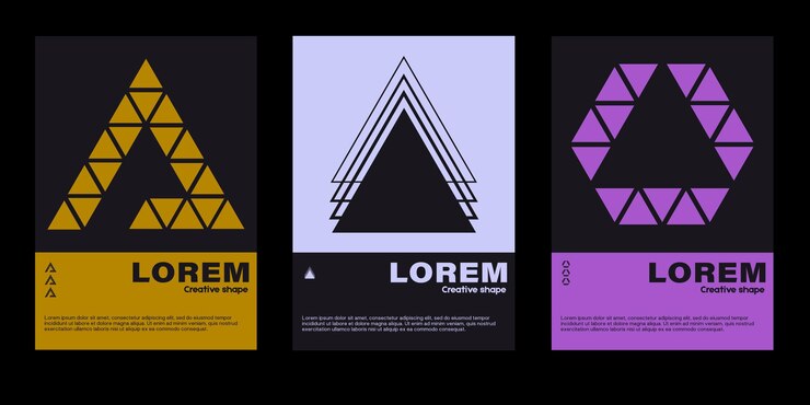 Vector meta estética moderna del diseño de la colección de carteles de diseño suizo conjunto de plantillas de gráficos vectoriales de inspiración brutalista