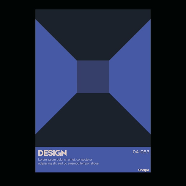 Meta estética moderna del diseño de póster de diseño suizo Plantilla gráfica hecha con tipografía audaz y formas geométricas