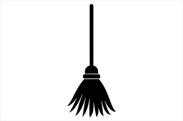 Meta mágica Un vehículo para la bruja Elemento de la brujería Símbolo de la magia Tatuaje de escoba o p