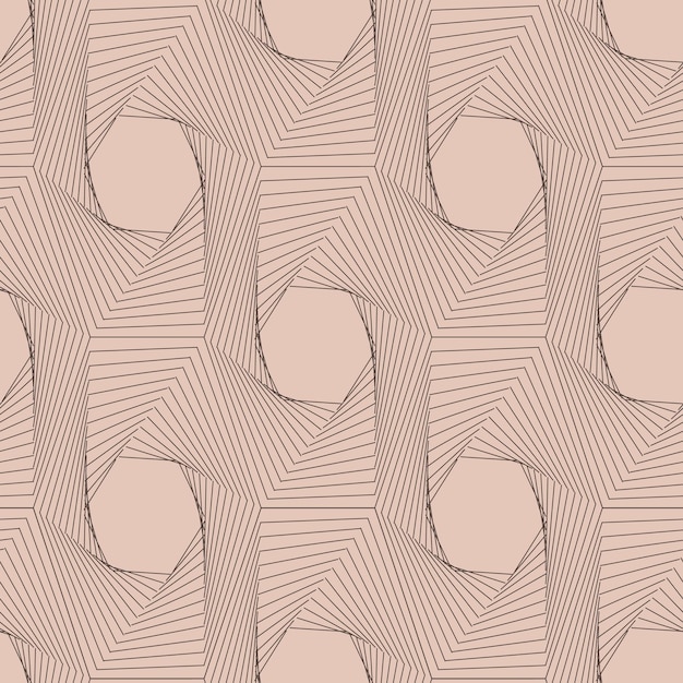 Metaverso patrón sin costuras lineal abstracto de mediados de siglo con formas geométricas en un fondo de mousse de color mocha que evoca un color marrón suave