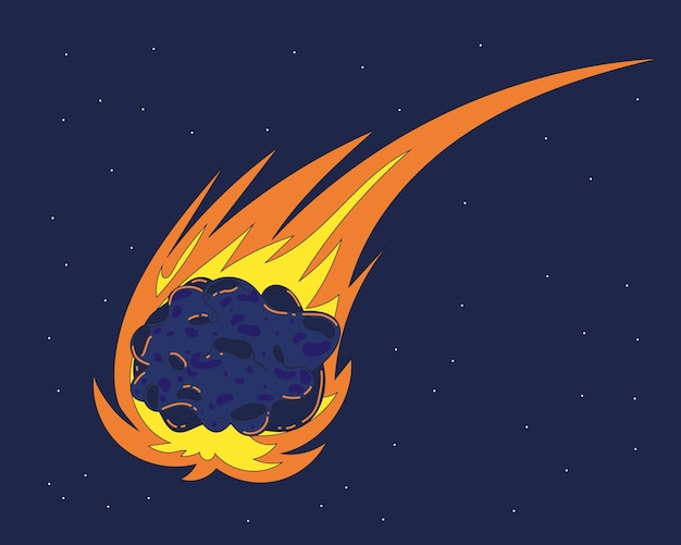 El meteorito atravesando el cielo nocturno