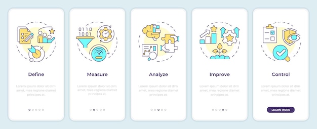 Metodología Six Sigma de incorporación a la pantalla de la aplicación móvil