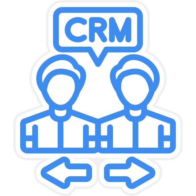 Metodologías de crm Estilo del icono