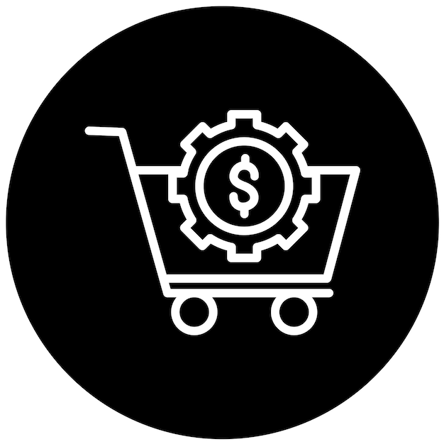 Métodos de diseño vectorial del carrito Estilo del icono