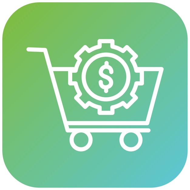 Métodos de diseño vectorial del carrito Estilo del icono