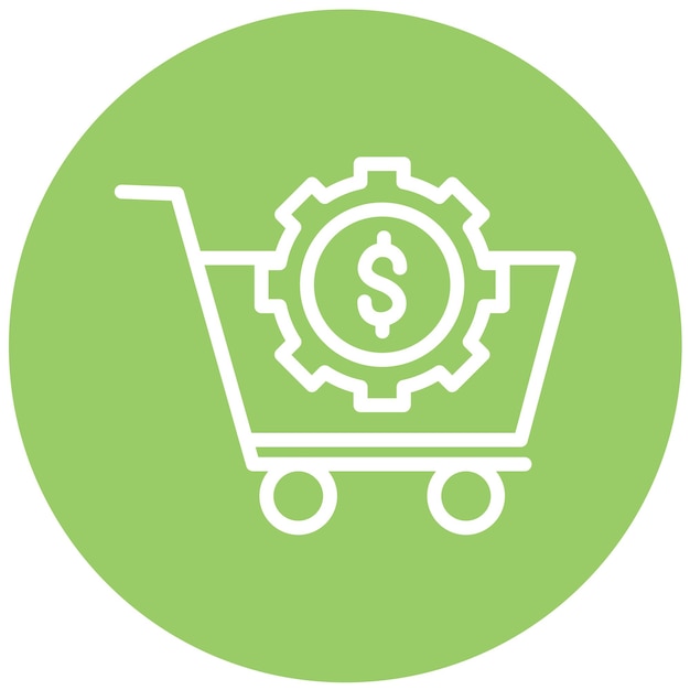 Métodos de diseño vectorial del carrito Estilo del icono