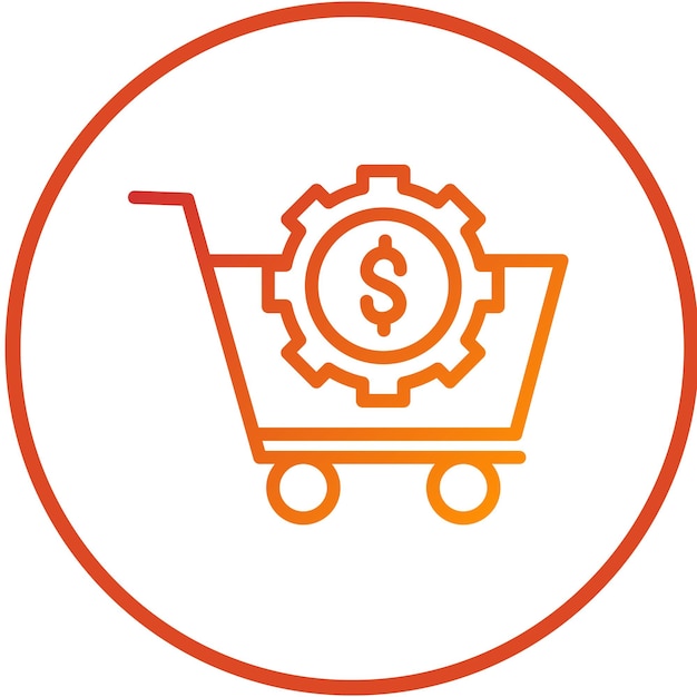 Métodos de diseño vectorial del carrito Estilo del icono