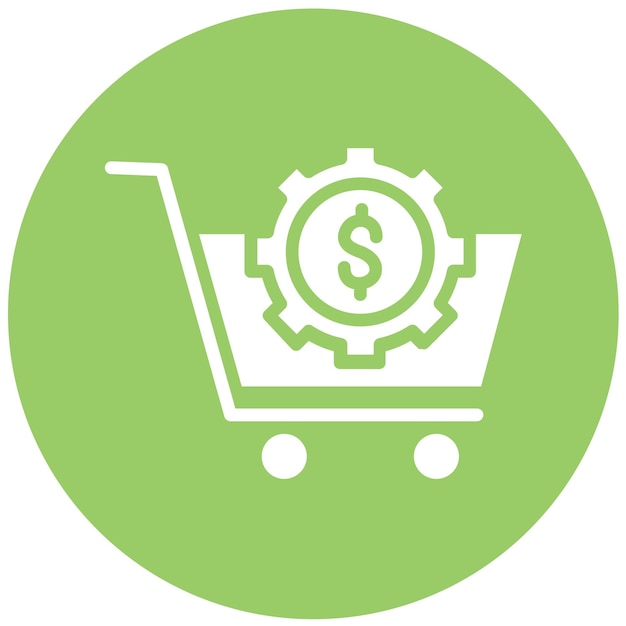 Métodos de diseño vectorial del carrito Estilo del icono
