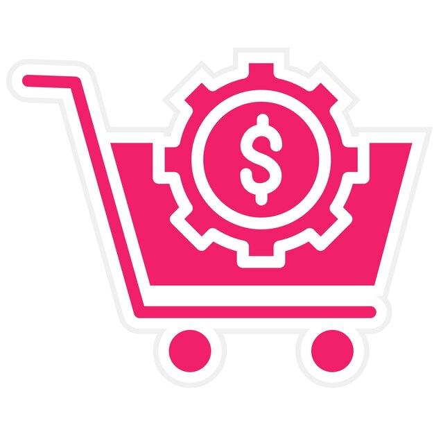 Métodos de diseño vectorial del carrito Estilo del icono