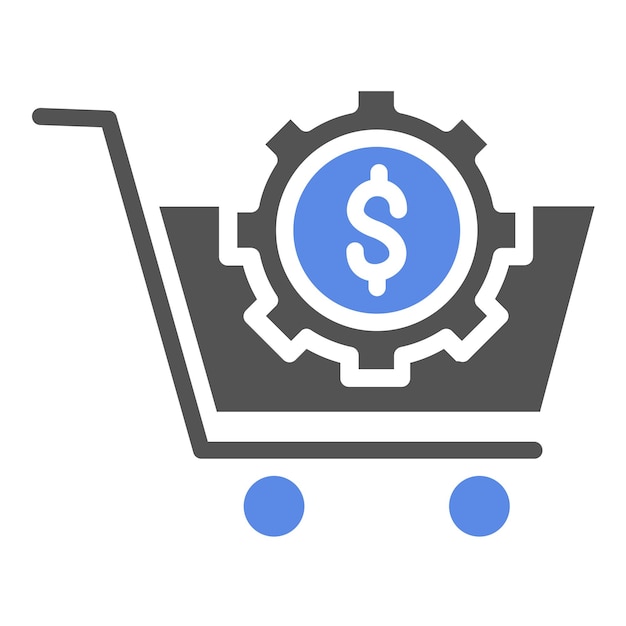 Métodos de diseño vectorial del carrito Estilo del icono