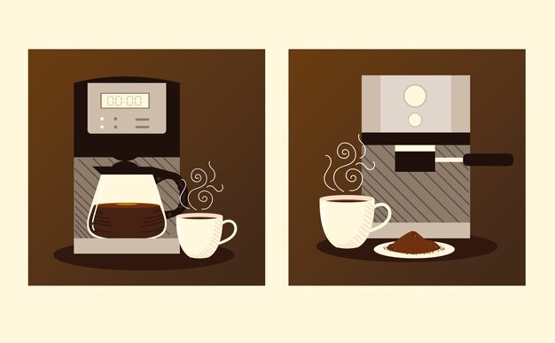 Métodos de preparación de café, aparatos y tazas para máquinas de café espresso y digitales
