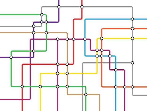 Vector metro mapa del metro esquema subterráneo dlr y sistema de rieles