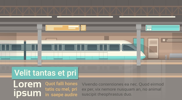 Vector metro tranvía moderno ciudad transporte público