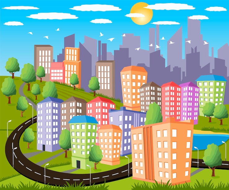 Vector metrópolis moderna