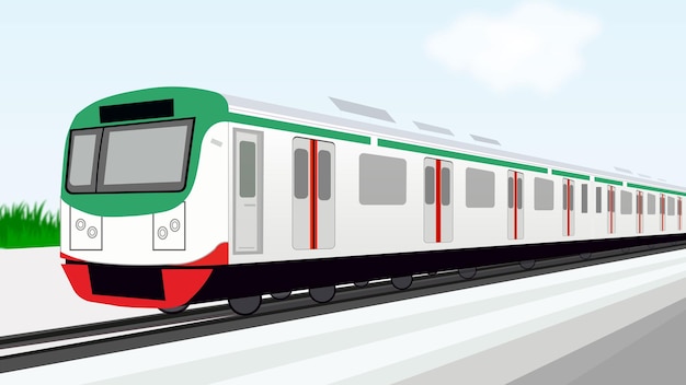 Metrorail en Dhaka Bangladesh ilustración vectorial