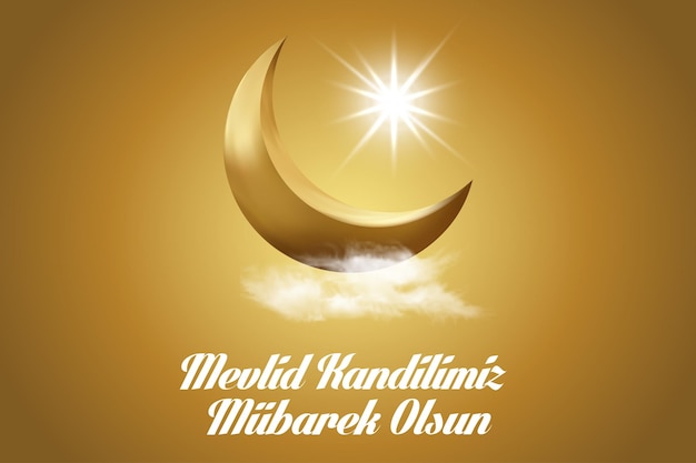 Mevlid Kandilimiz Mbarek Olsun traducción tiene una vela mawlid bendecida