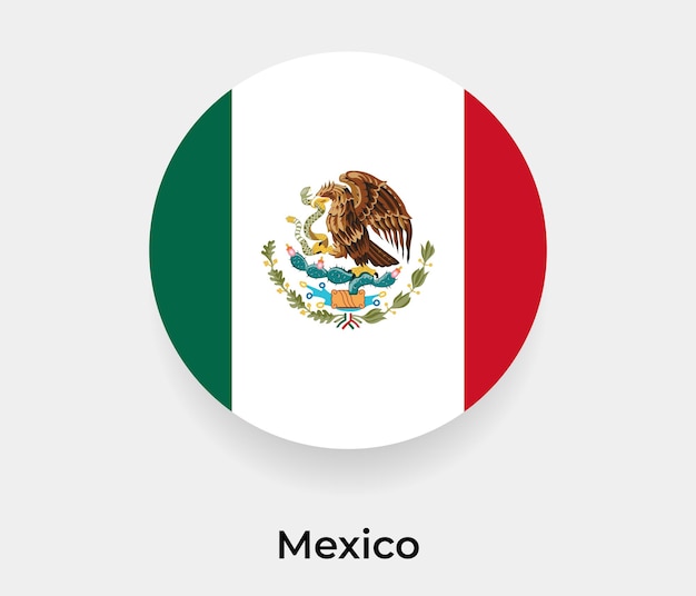 Vector méxico bandera burbuja círculo forma redonda icono vector ilustración