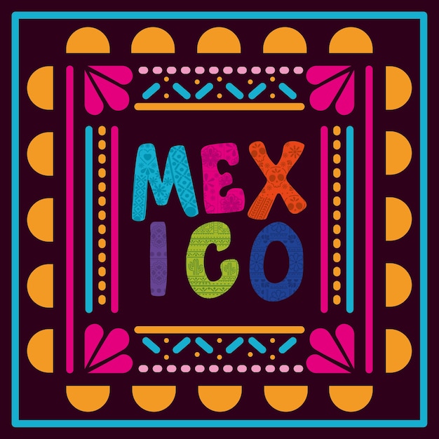 México en diseño de cuadros.