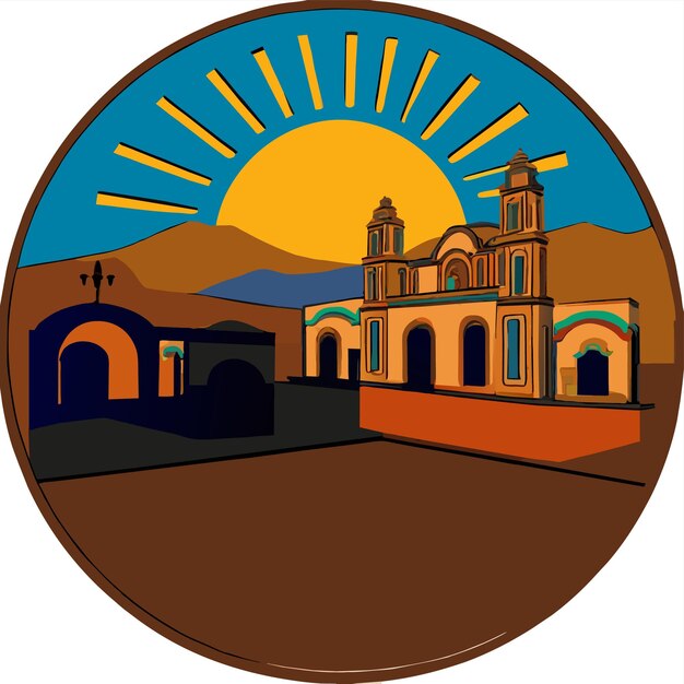 Vector méxico hermosos edificios ilustración vectorial