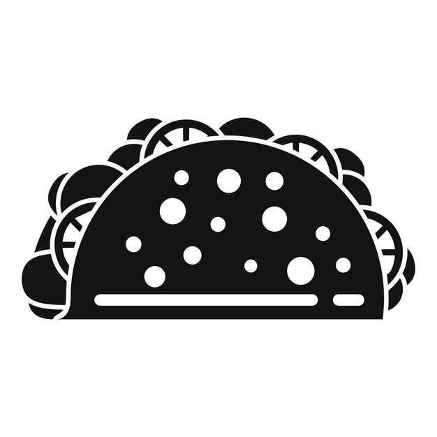 México taco icono simple vector Tortilla comida Tacos carne